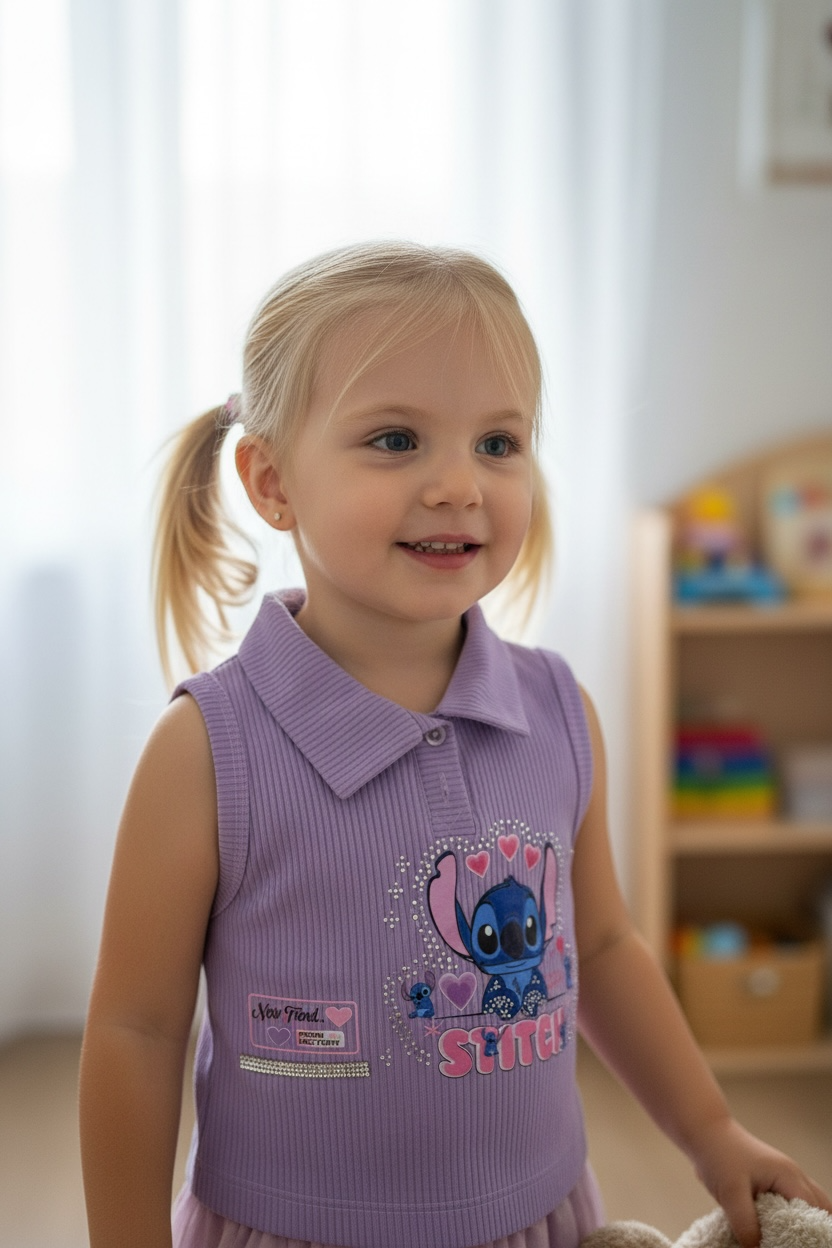 BLUSA DE NIÑA EN RIB