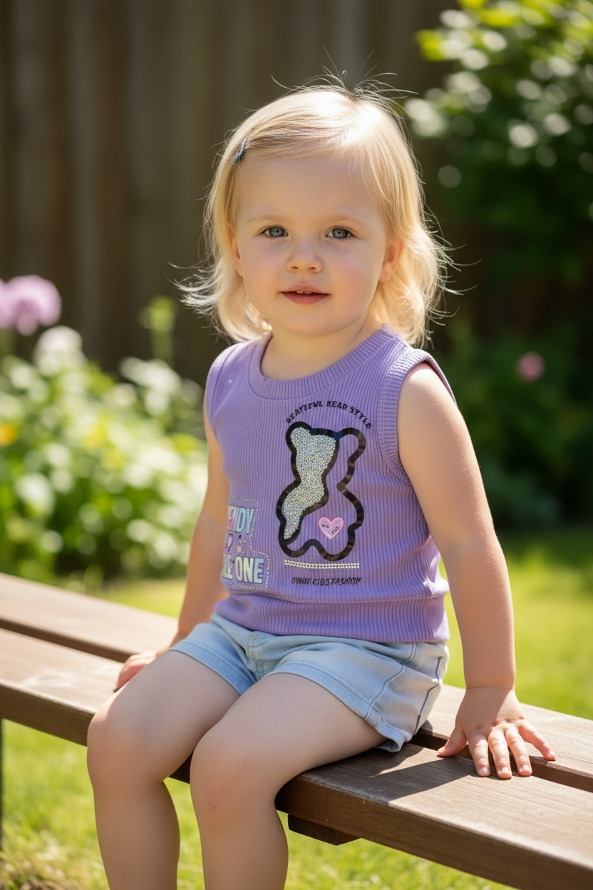 BLUSA DE NIÑA EN RIB