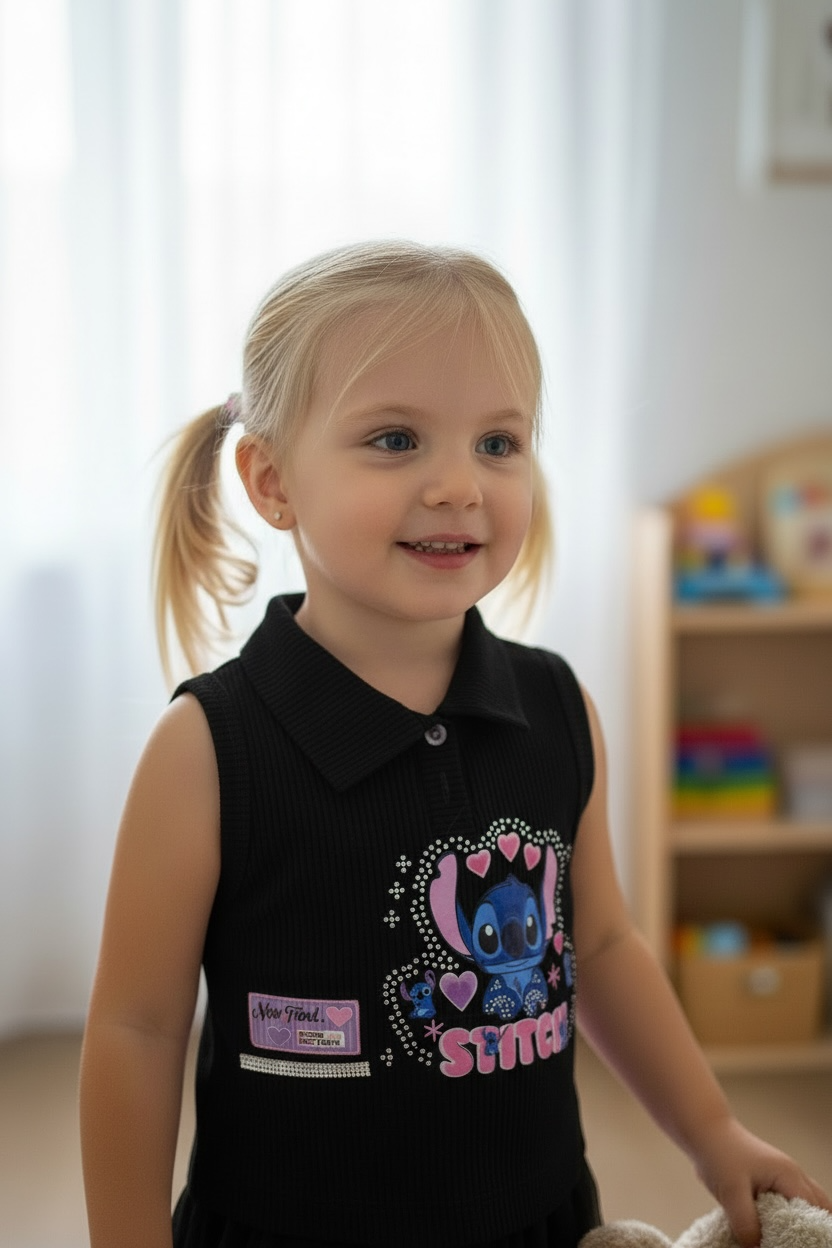 BLUSA DE NIÑA EN RIB